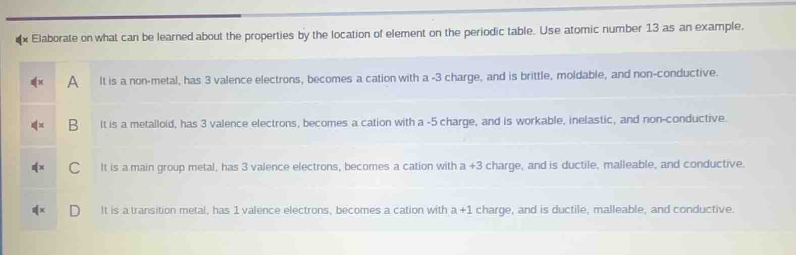 elaborate on what can be learned about the properties by the location o…