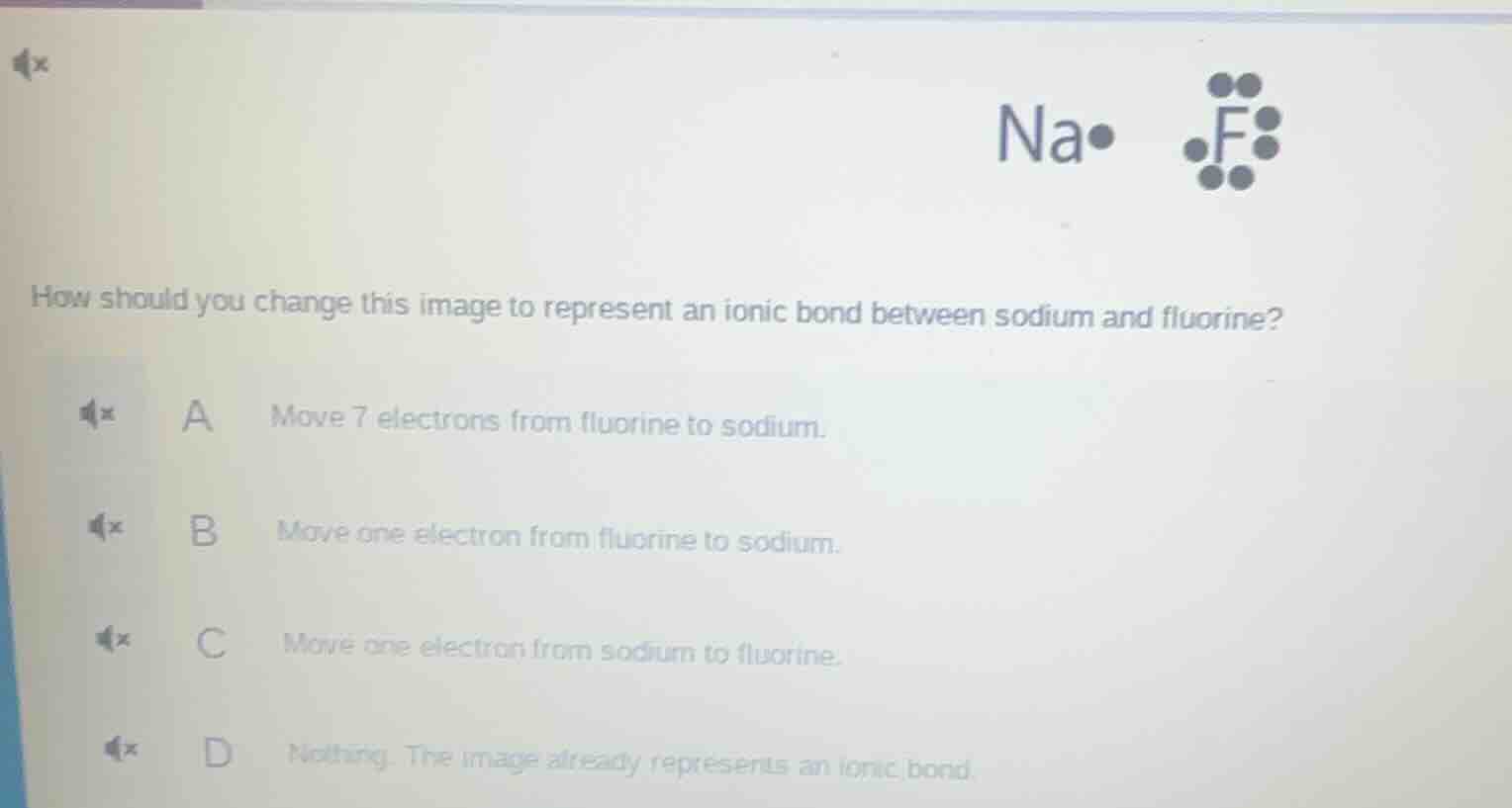 how should you change this image to represent an ionic bond between sod…