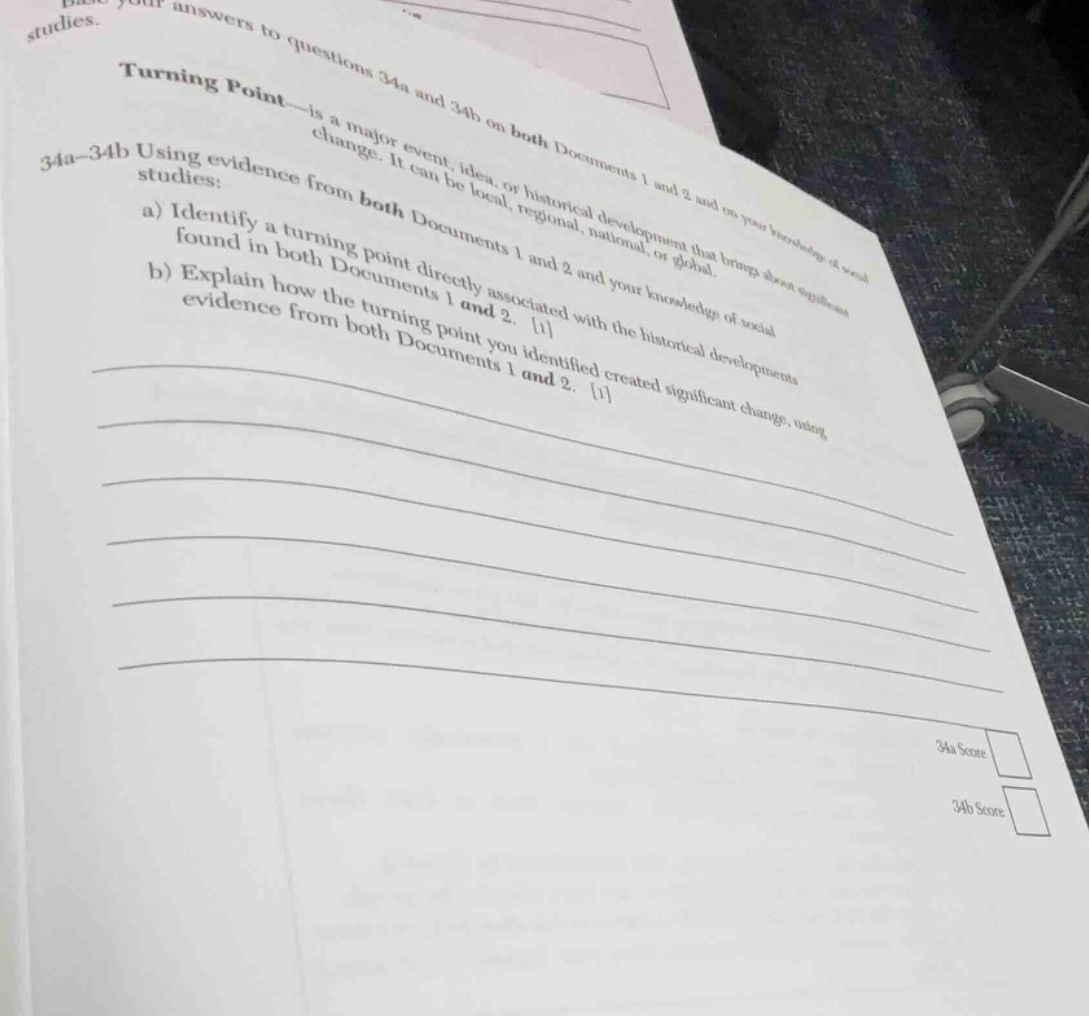 base your answers to questions 34a and 34b on both documents 1 and 2 an…