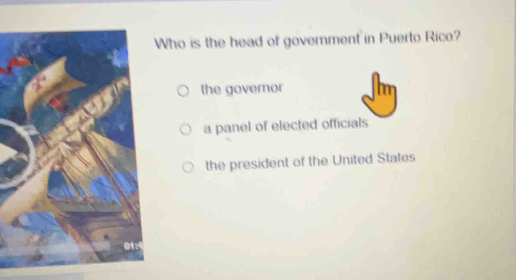 who is the head of government in puerto rico? ○ the governor ○ a panel …