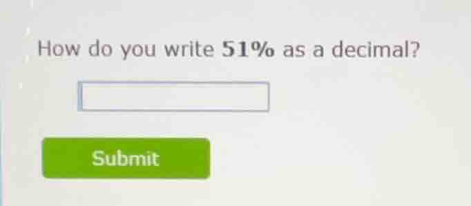 how do you write 51% as a decimal?