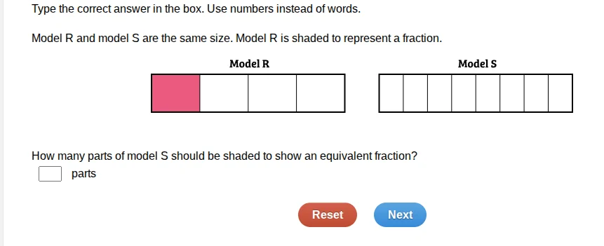 type the correct answer in the box. use numbers instead of words. model…