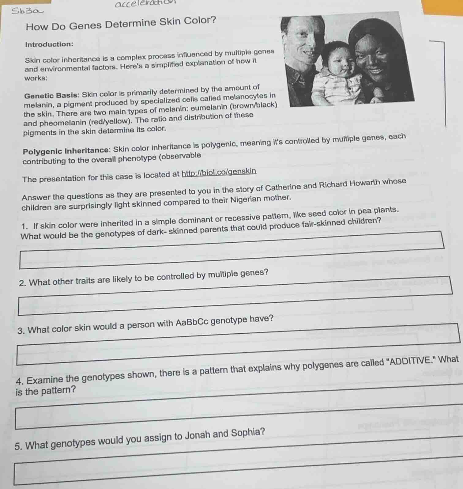 how do genes determine skin color? introduction: skin color inheritance…