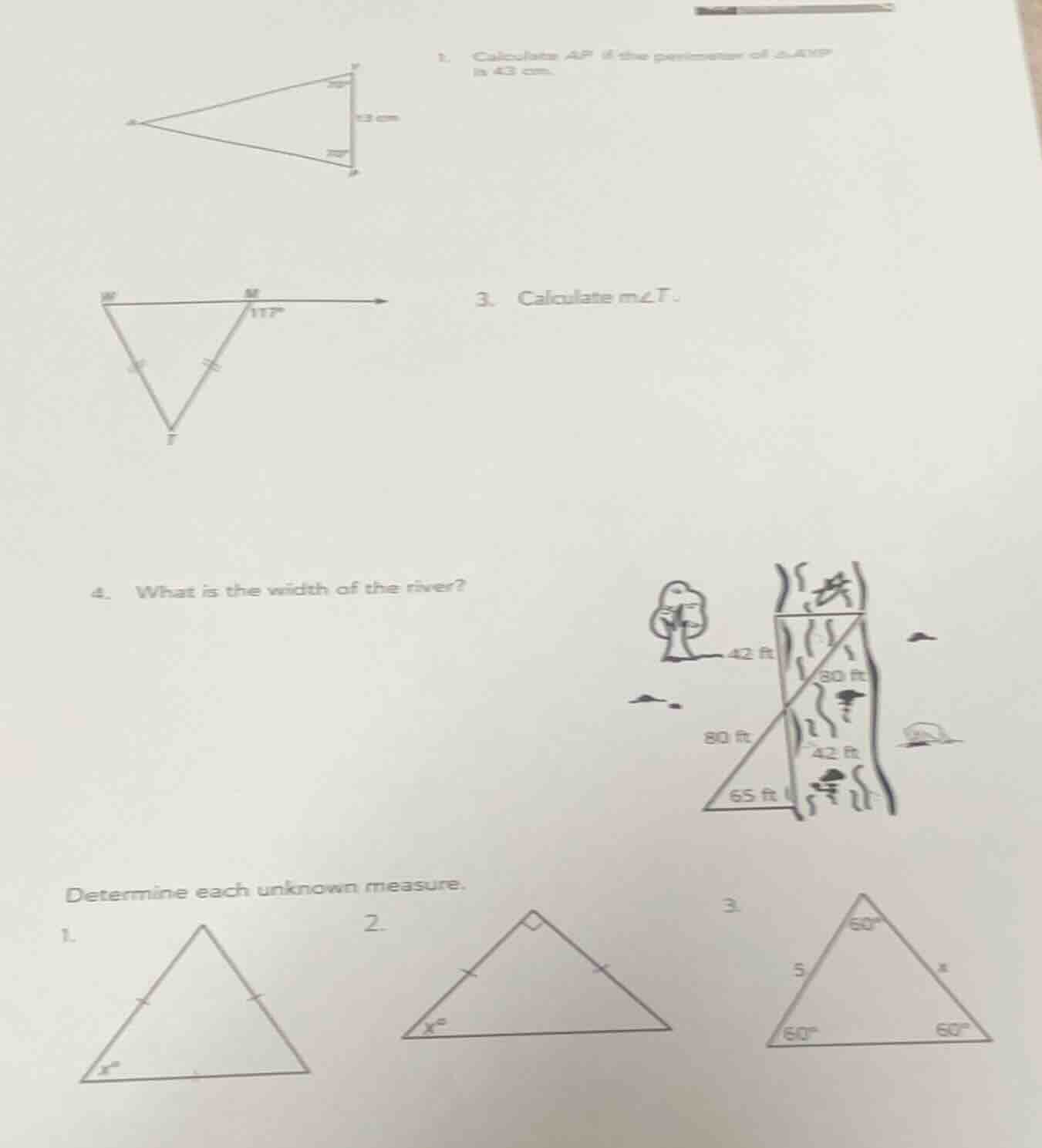 1. calculate ( ap ) if the perimeter of ( \triangle avp ) is 43 cm. 3. …