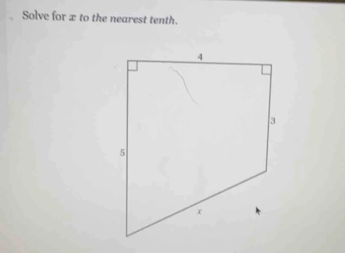 solve for x to the nearest tenth.