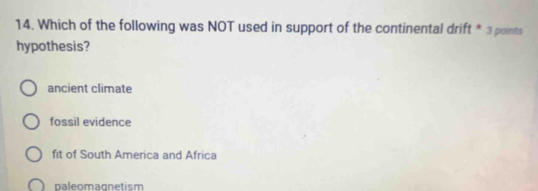 14. which of the following was not used in support of the continental d…