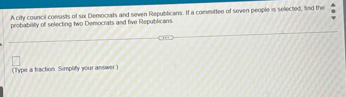a city council consists of six democrats and seven republicans. if a co…
