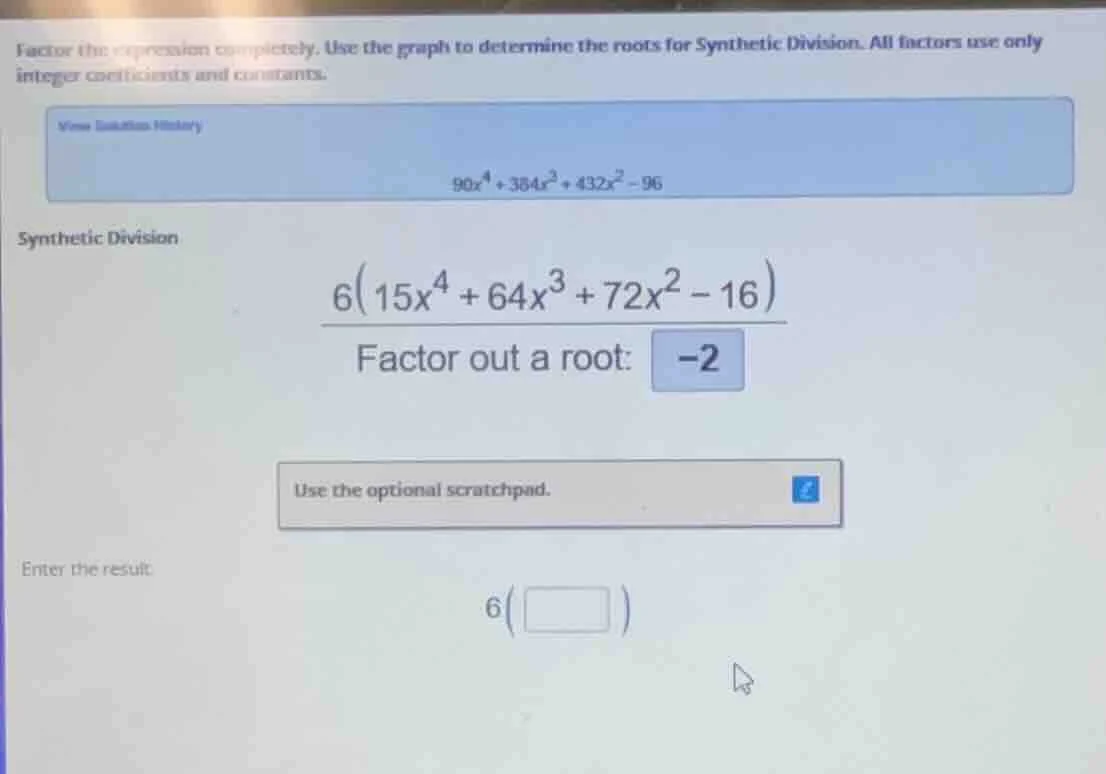 factor the expression completely. use the graph to determine the roots …