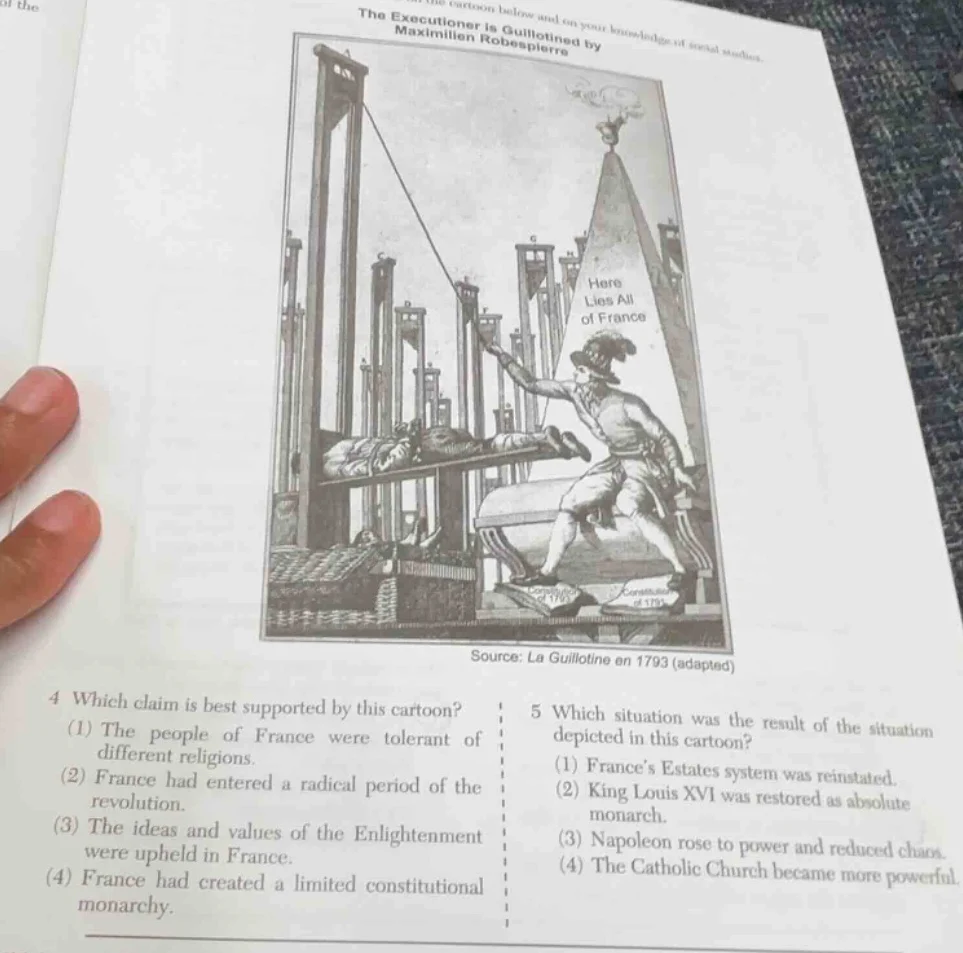 the cartoon below and on your knowledge of social studies. the executio…