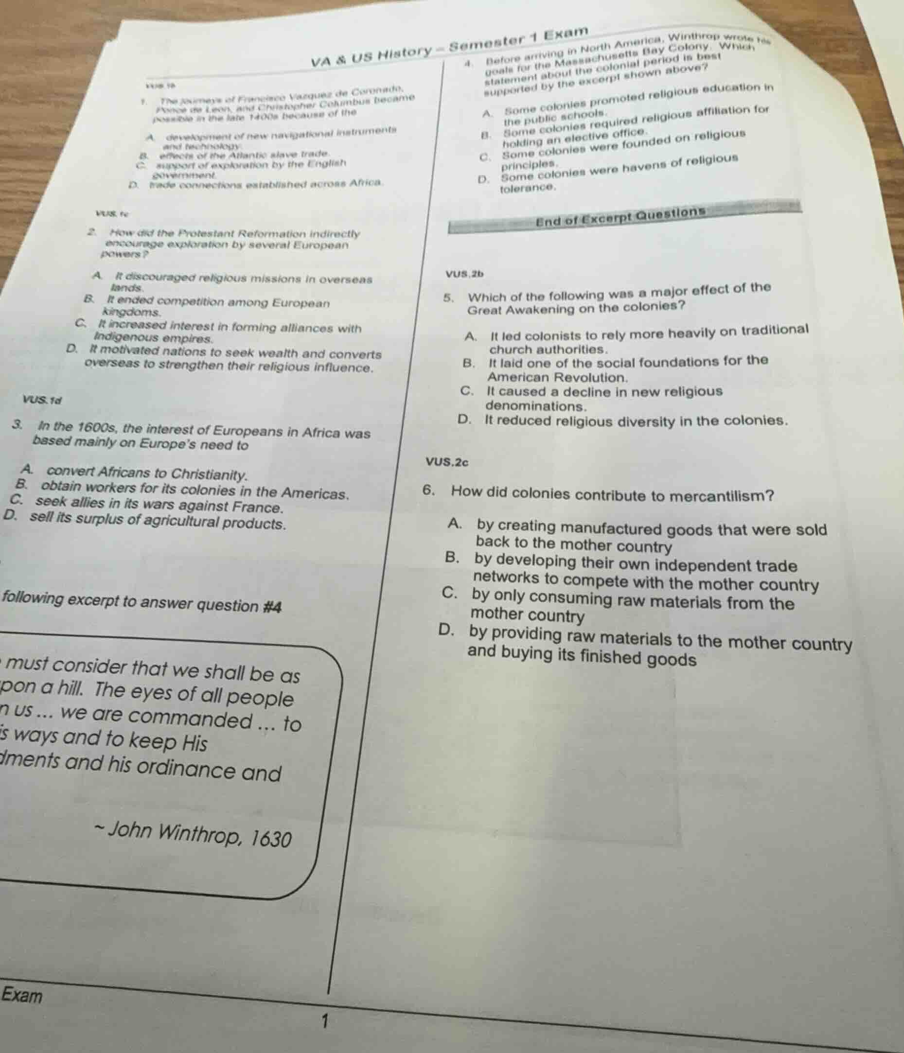 va & us history - semester 1 exam vus.1b 1. the journeys of francisco v…