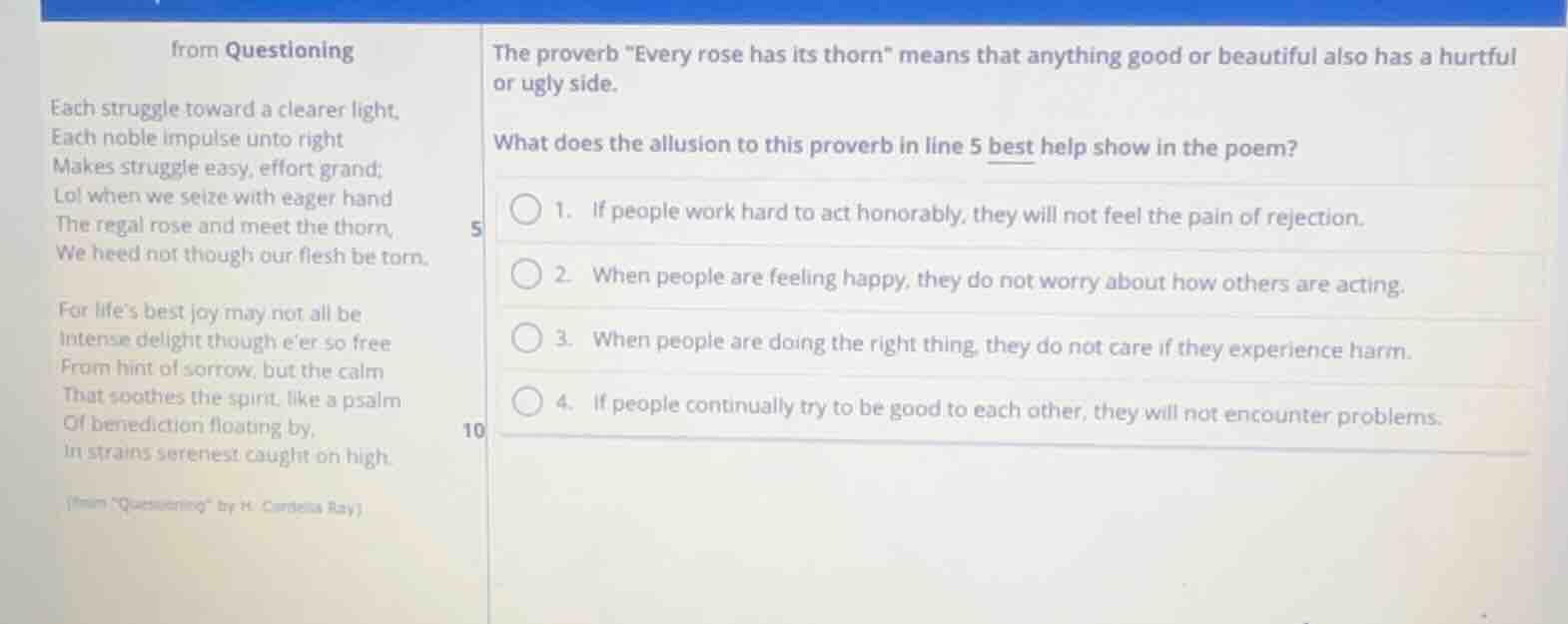from questioning each struggle toward a clearer light, each noble impul…