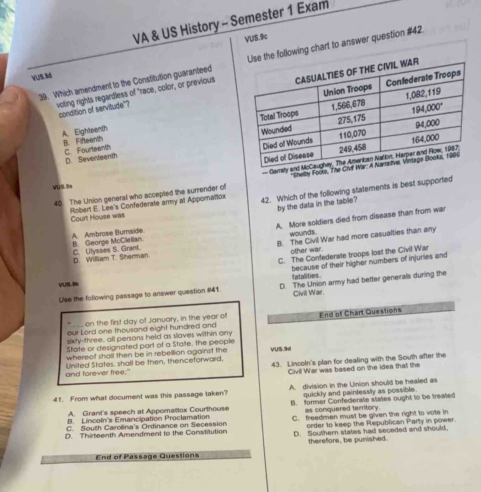 va & us history – semester 1 exam vus.8d 39. which amendment to the con…