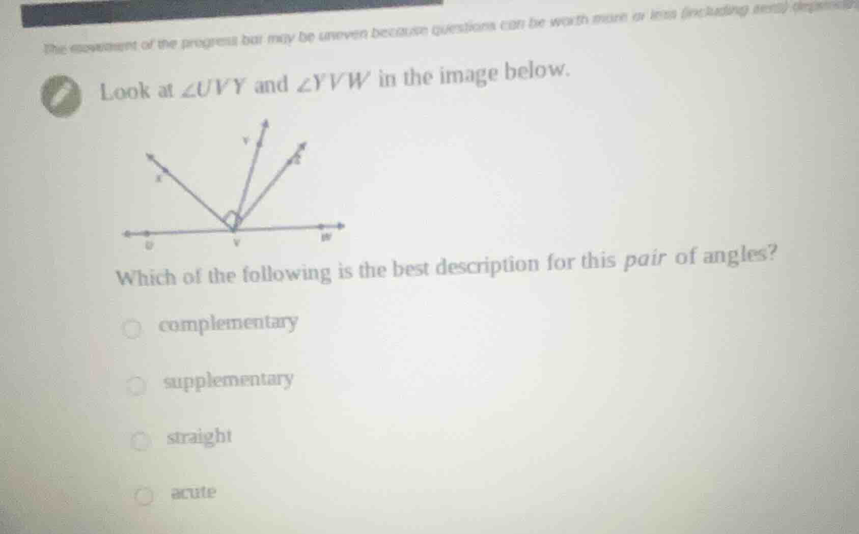 the movement of the progress bar may be uneven because questions can be…