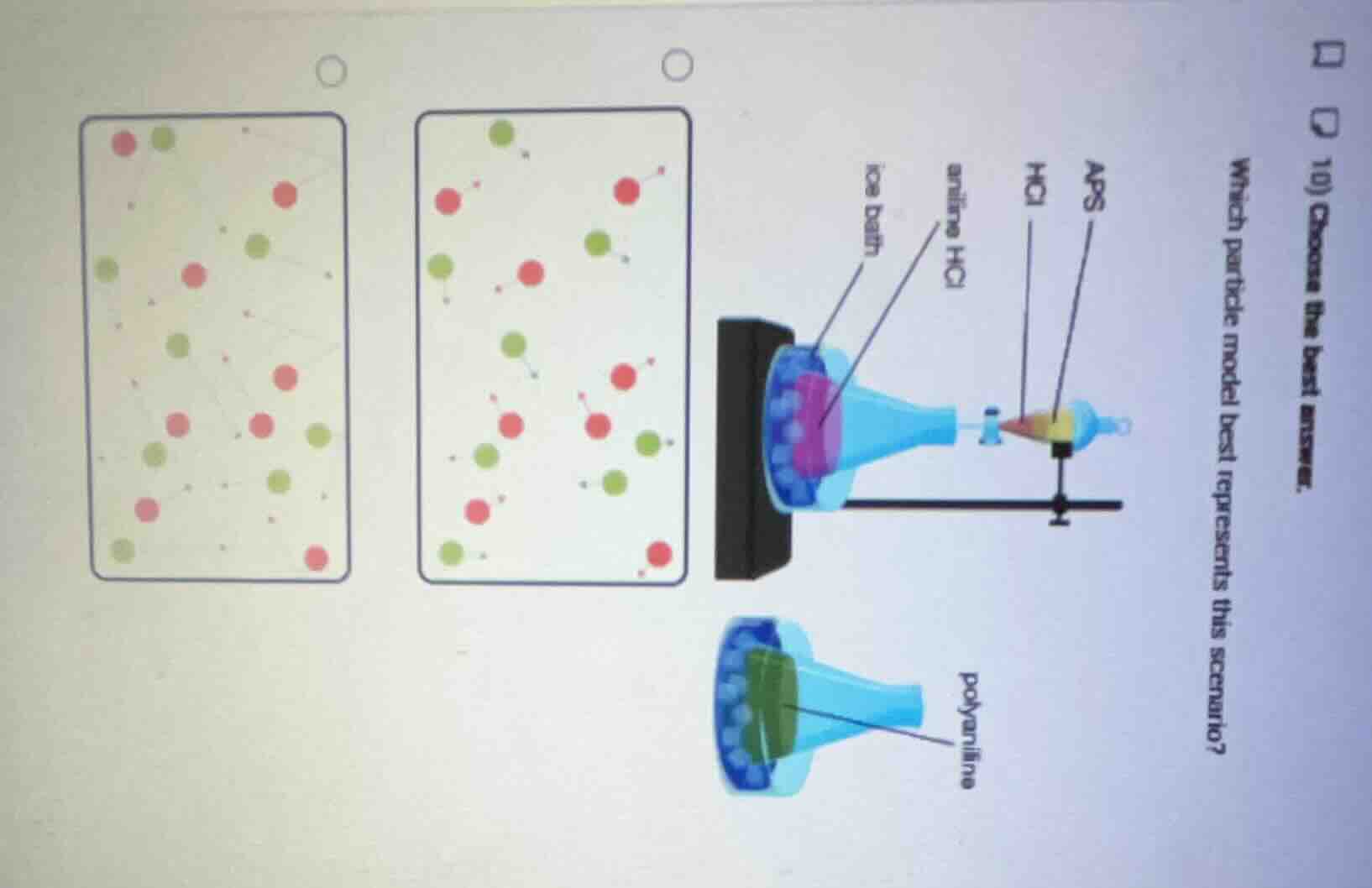10) choose the best answer. which particle model best represents this s…