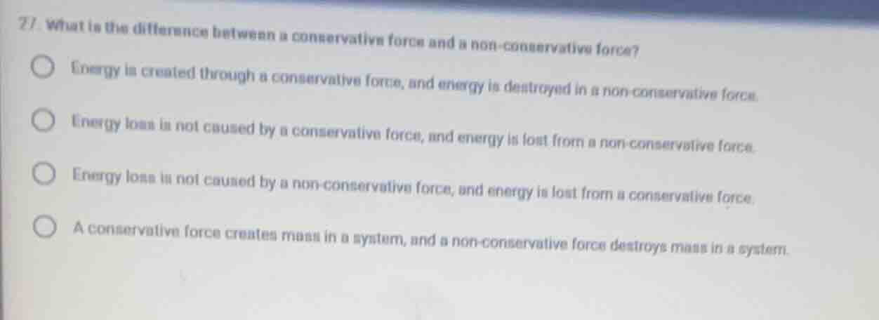 71 what is the difference between a conservative force and a non - cons…