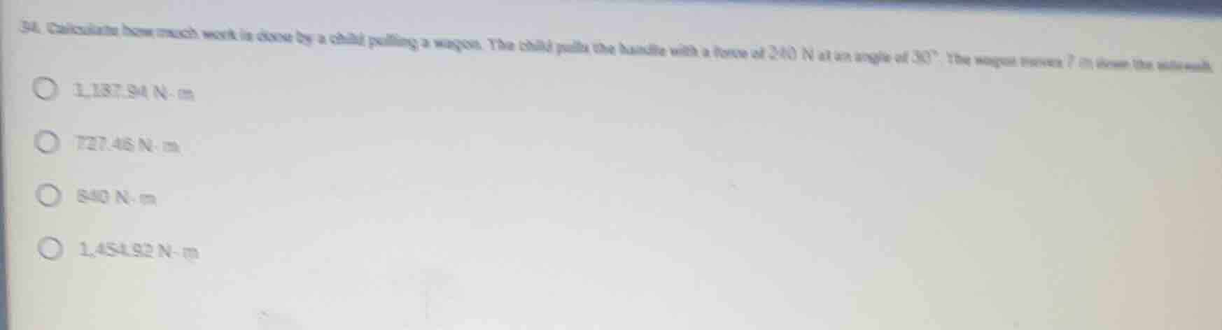 34. calculate how much work is done by a child pulling a wagon. the chi…