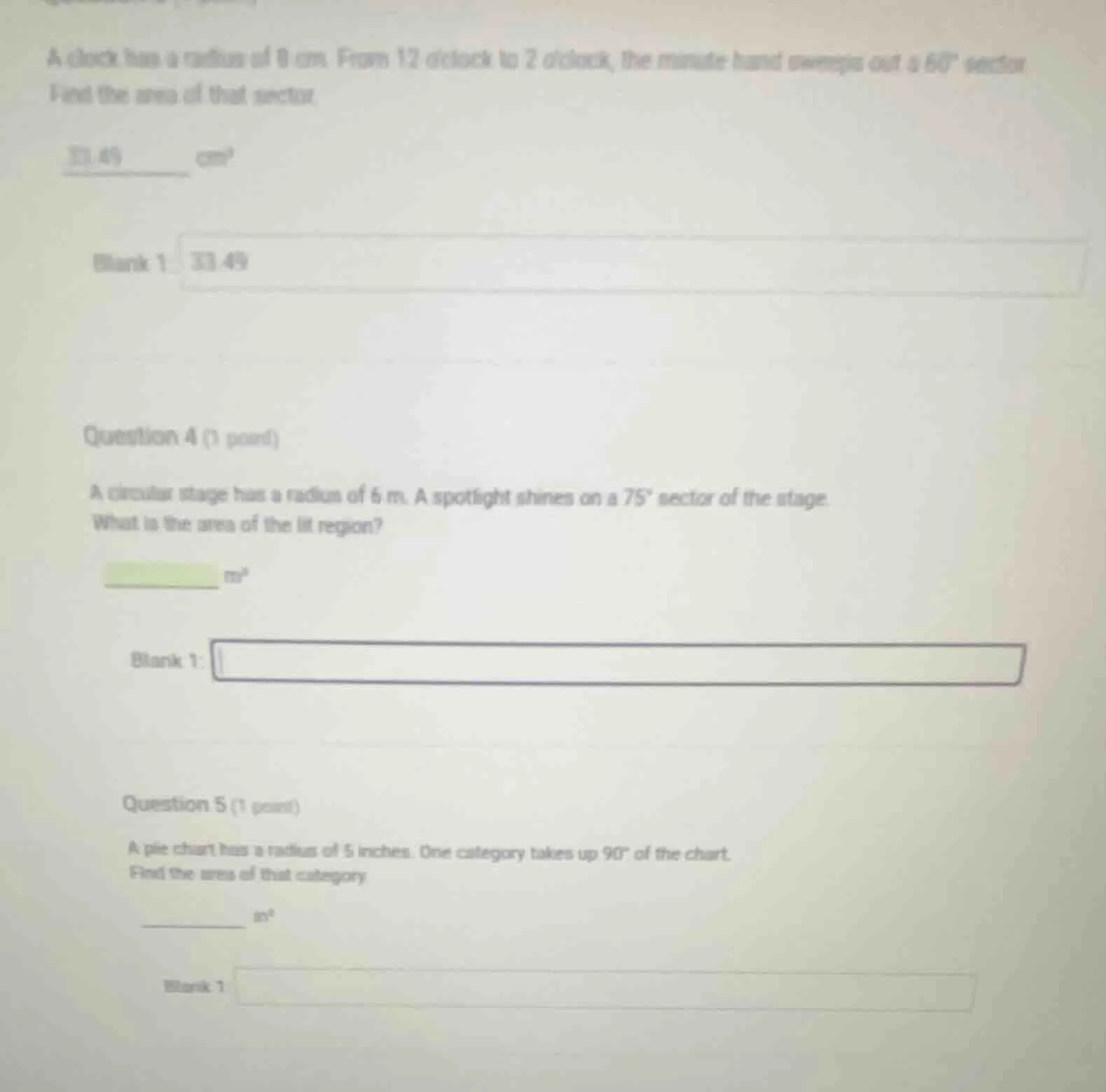 a clock has a radius of 8 cm. from 12 oclock to 2 oclock, the minute ha…