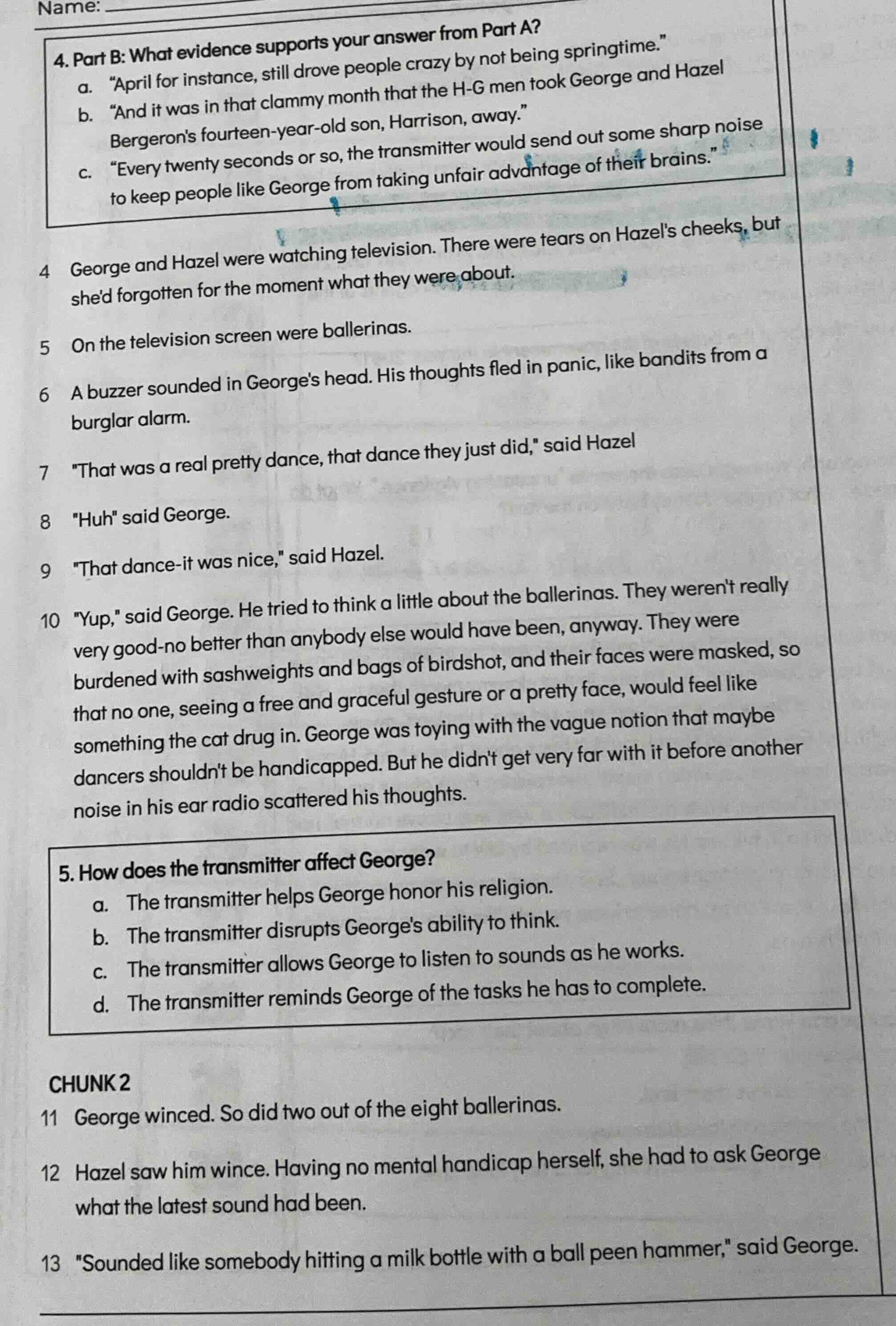 name: 4. part b: what evidence supports your answer from part a? a. “ap…
