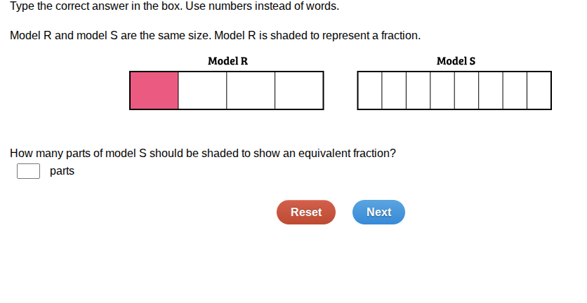 type the correct answer in the box. use numbers instead of words. model…