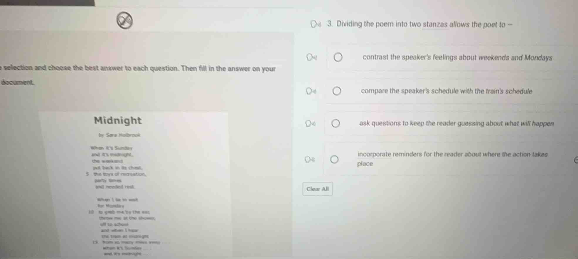 selection and choose the best answer to each question. then fill in the…