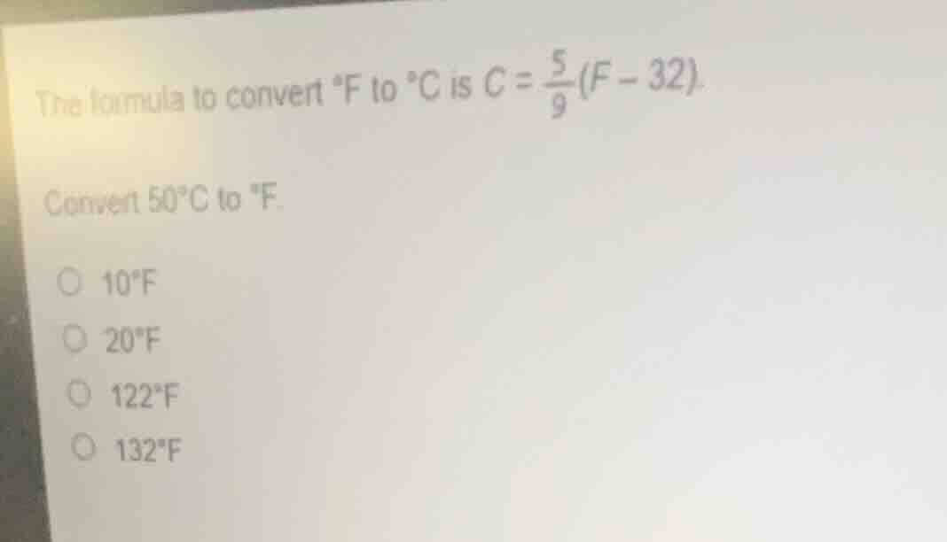 the formula to convert °f to °c is $c = \\frac{5}{9}(f - 32)$. convert …