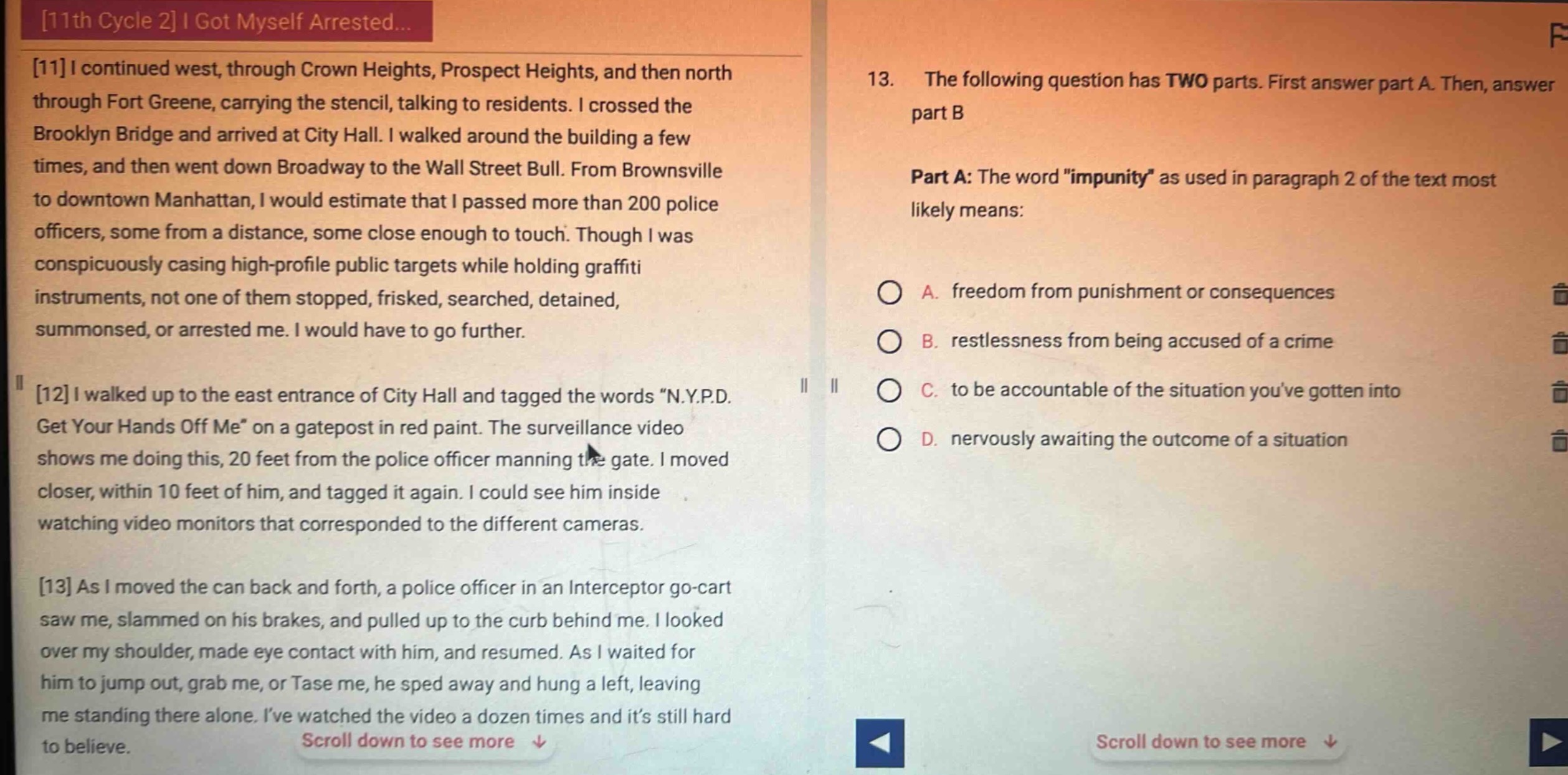 11th cycle 2 i got myself arrested... 11 i continued west, through crow…