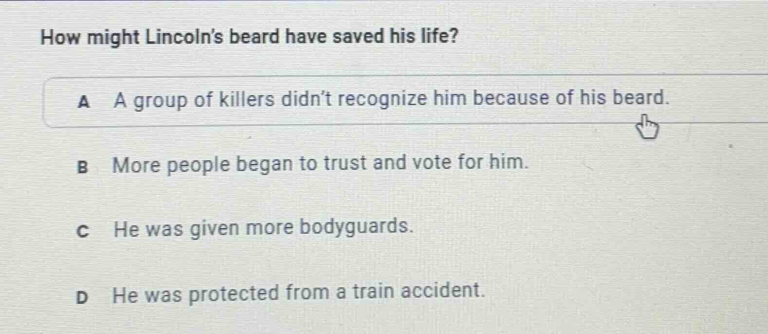 how might lincoln’s beard have saved his life? a a group of killers did…