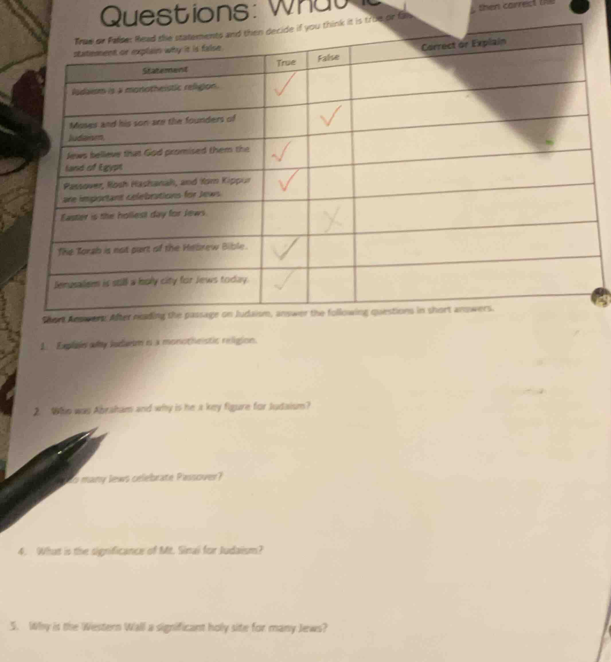 questions: true or false: read the statements and then decide if you th…