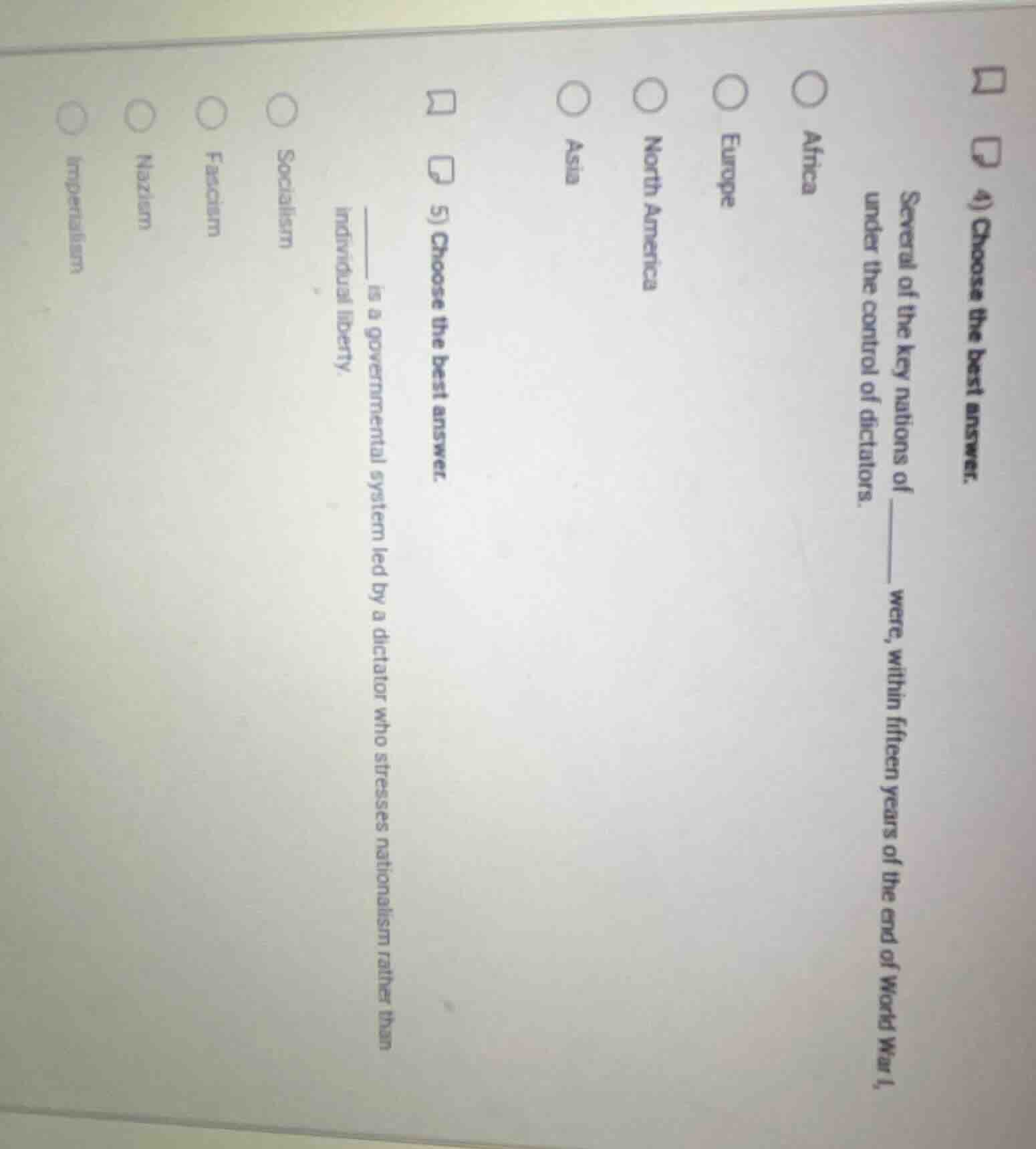 4) choose the best answer. several of the key nations of ______ were, w…