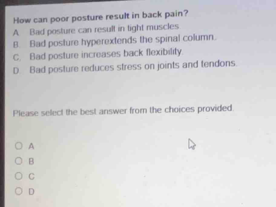 how can poor posture result in back pain? a bad posture can result in t…