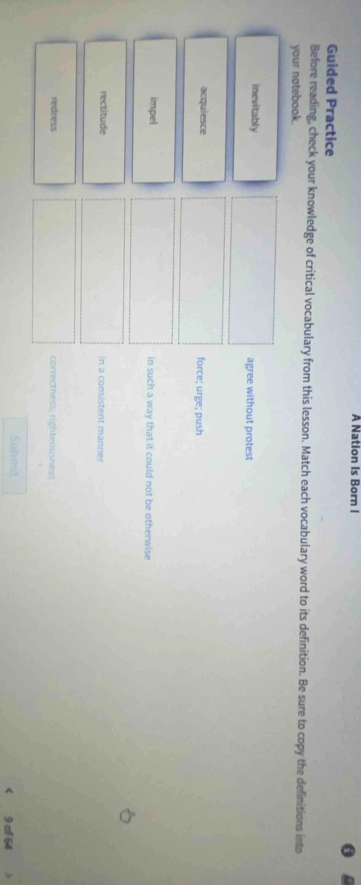 guided practice before reading, check your knowledge of critical vocabu…