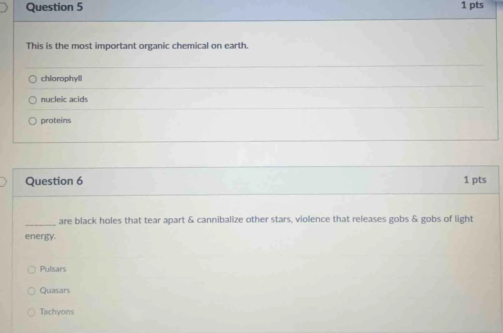 question 5 this is the most important organic chemical on earth. ○ chlo…