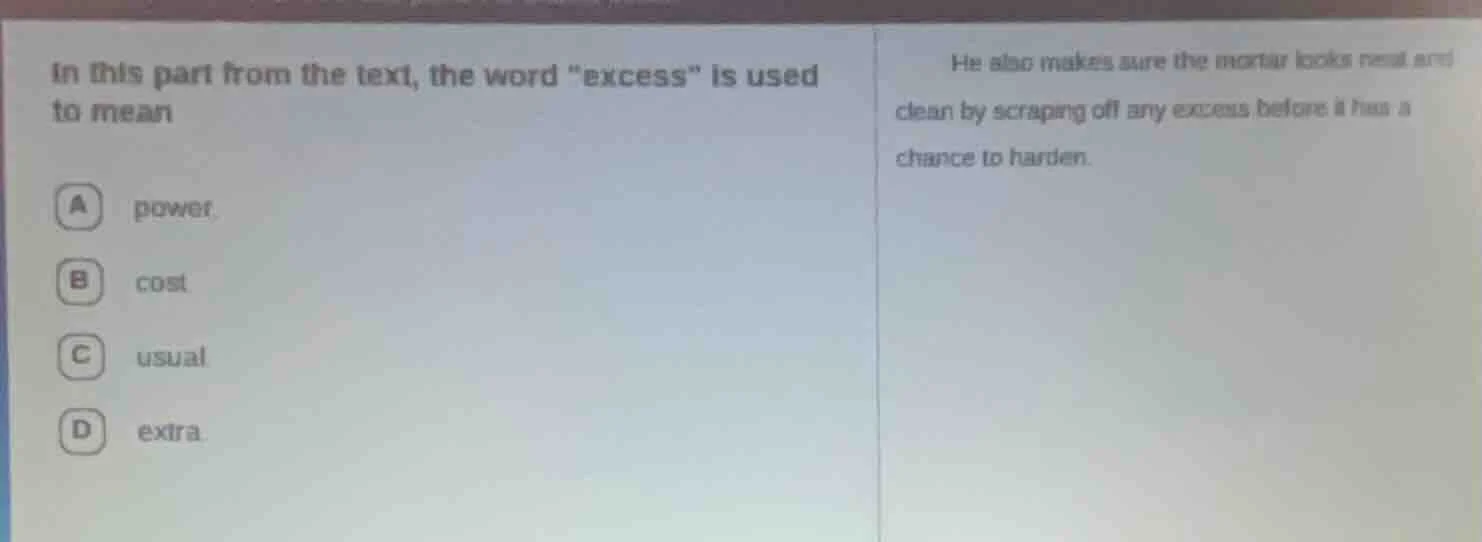 in this part from the text, the word \excess\ is used to mean a power b…