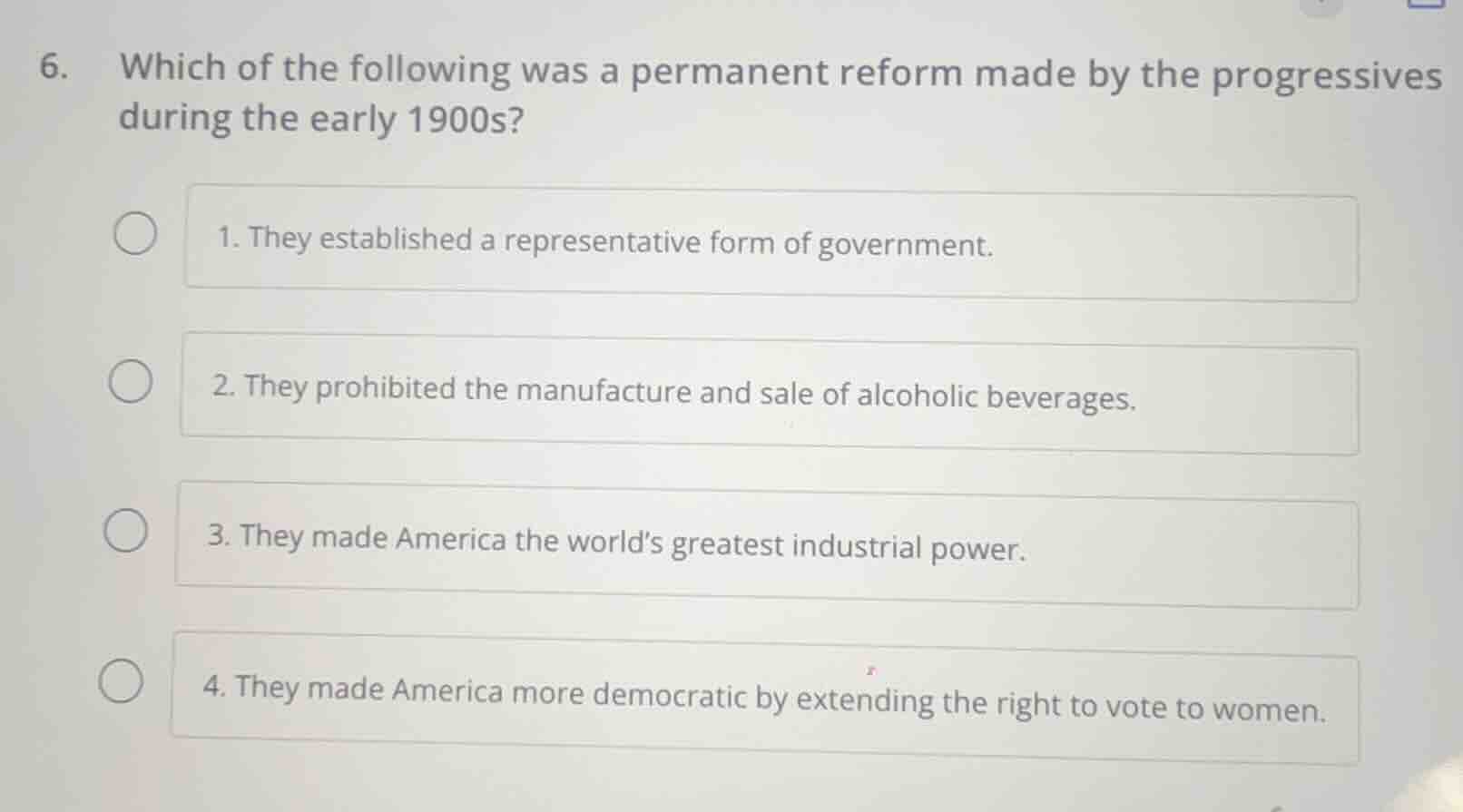 6. which of the following was a permanent reform made by the progressiv…