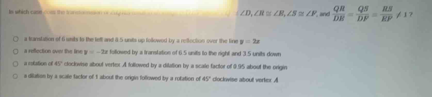 in which case... and \\(\\frac{qr}{de} = \\frac{qs}{df} = \\frac{rs}{ef…