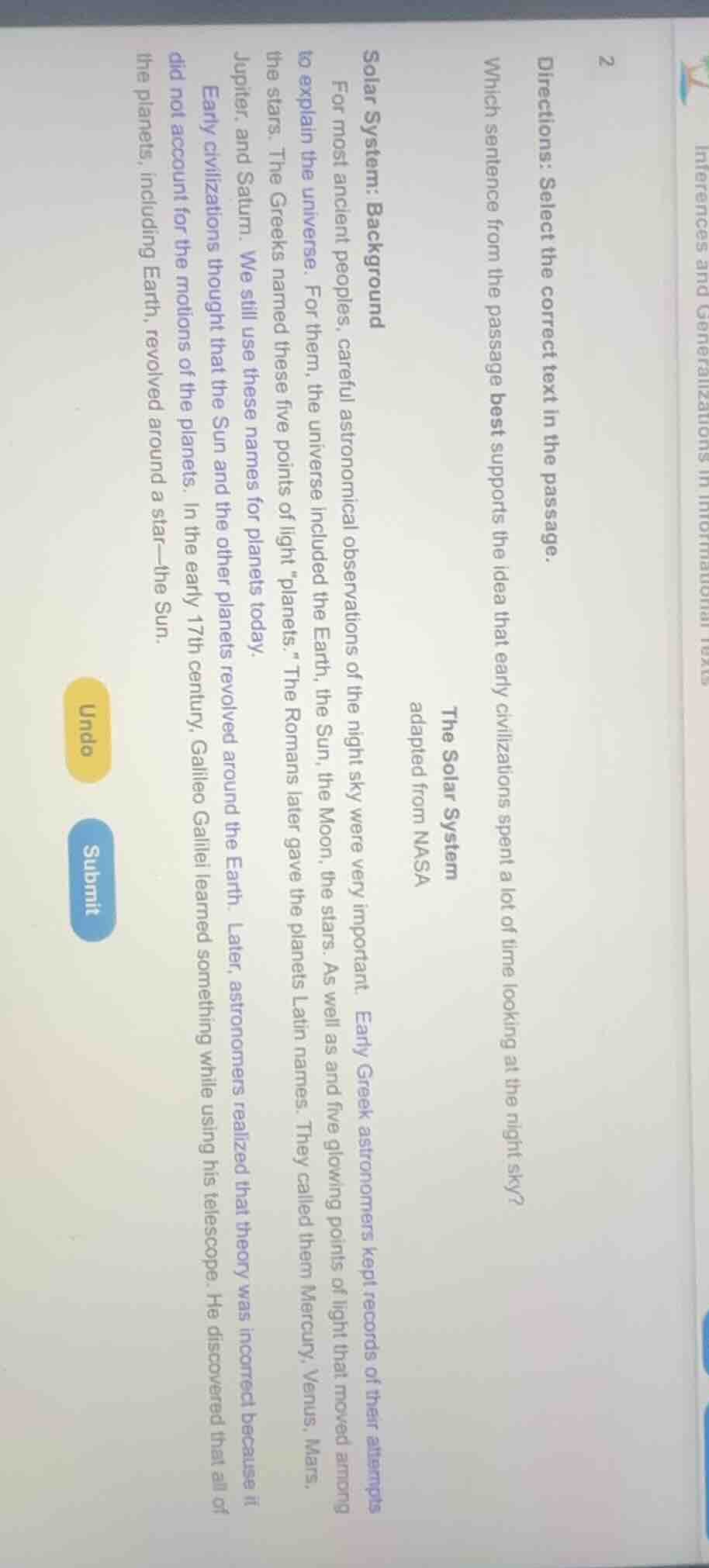 directions: select the correct text in the passage. which sentence from…