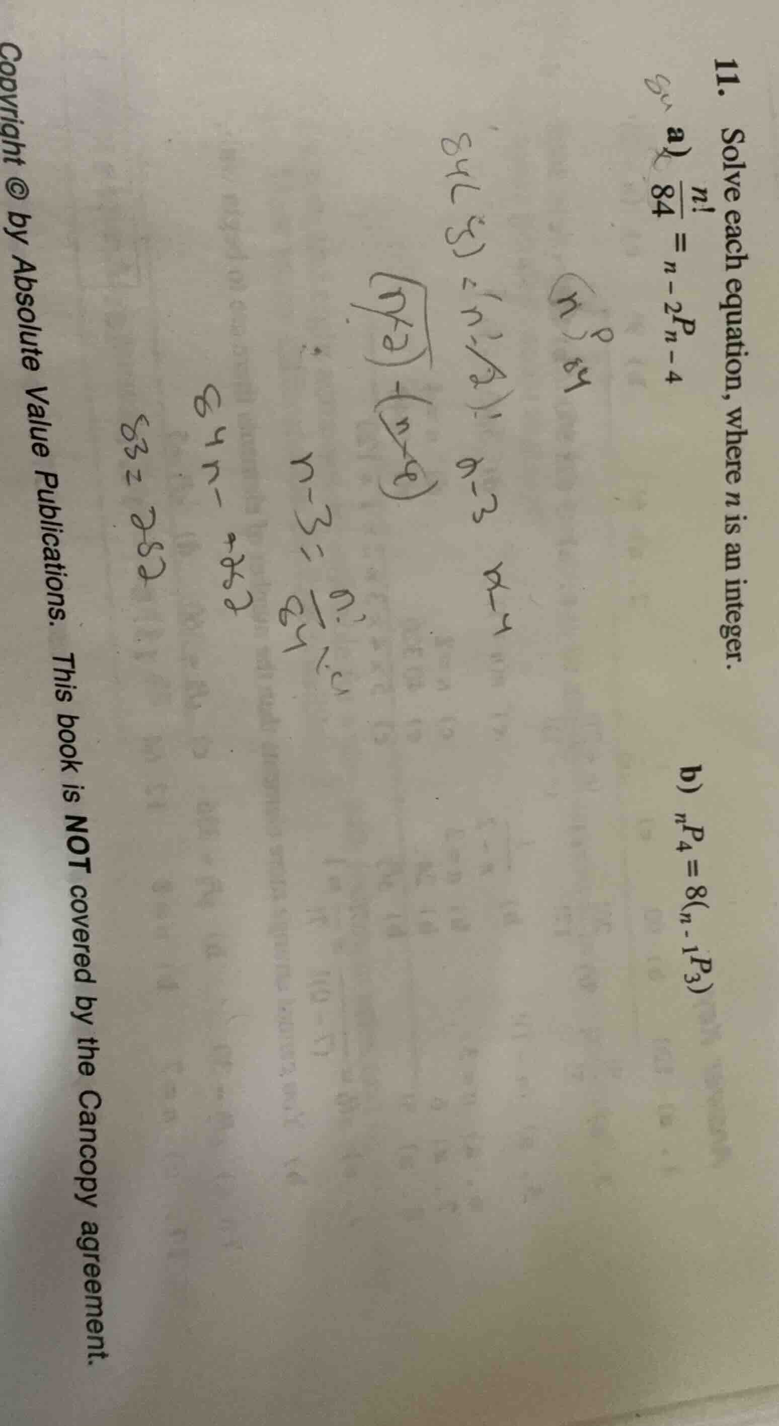 11. solve each equation, where ( n ) is an integer. ( \boldsymbol{\text…