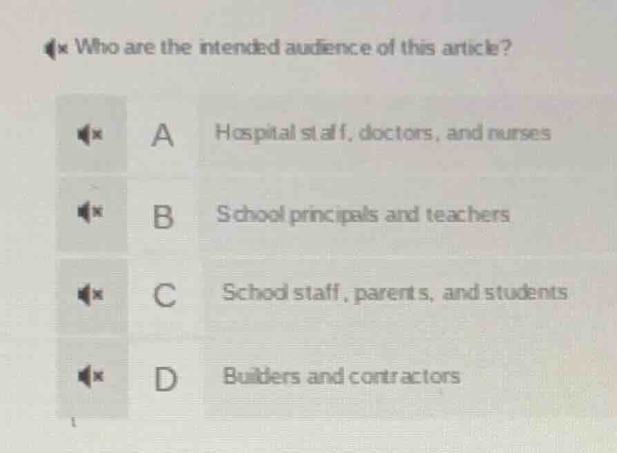 who are the intended audience of this article? a hospital staff, doctor…
