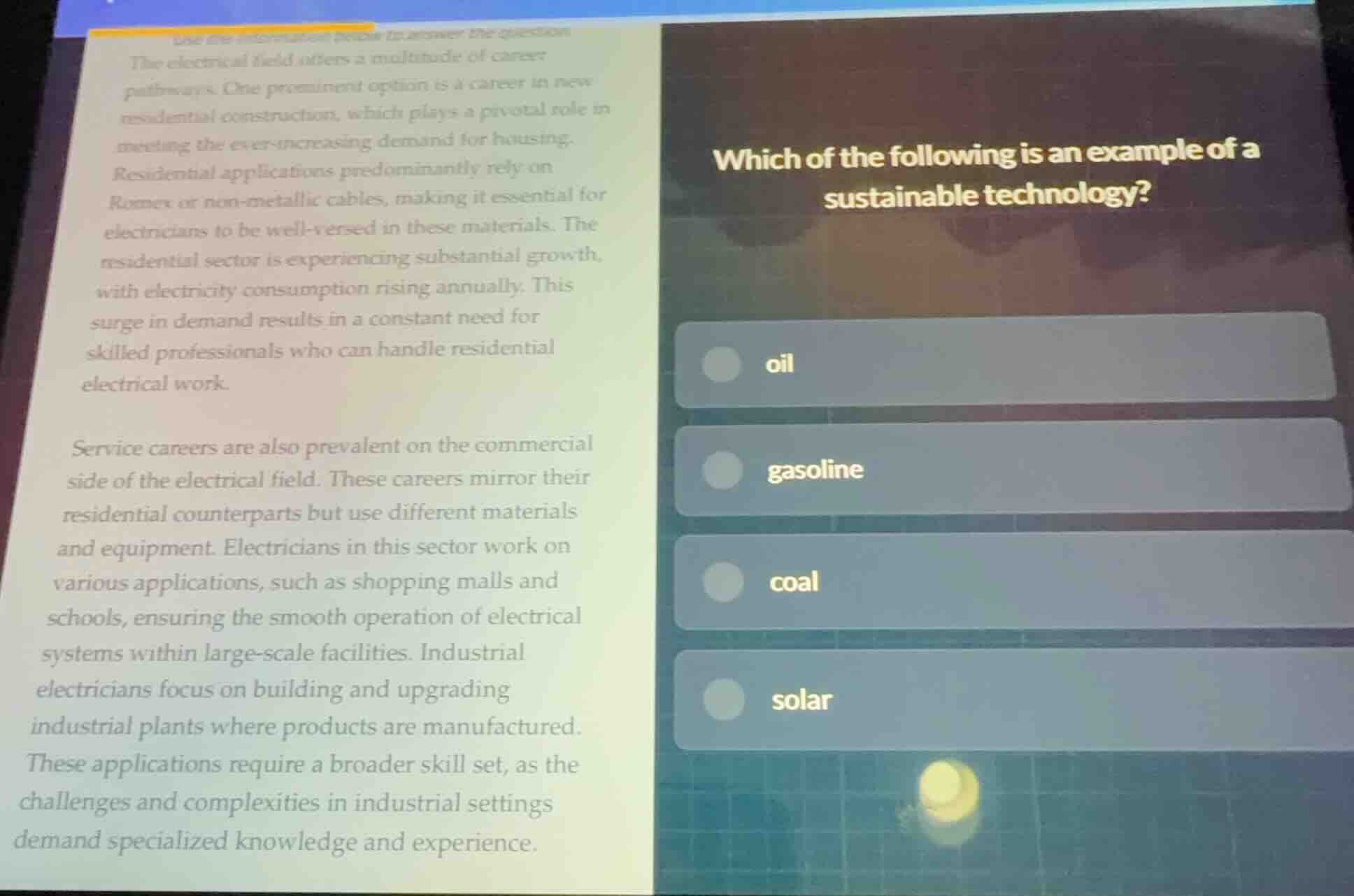 use the information below to answer the question the electrical field o…