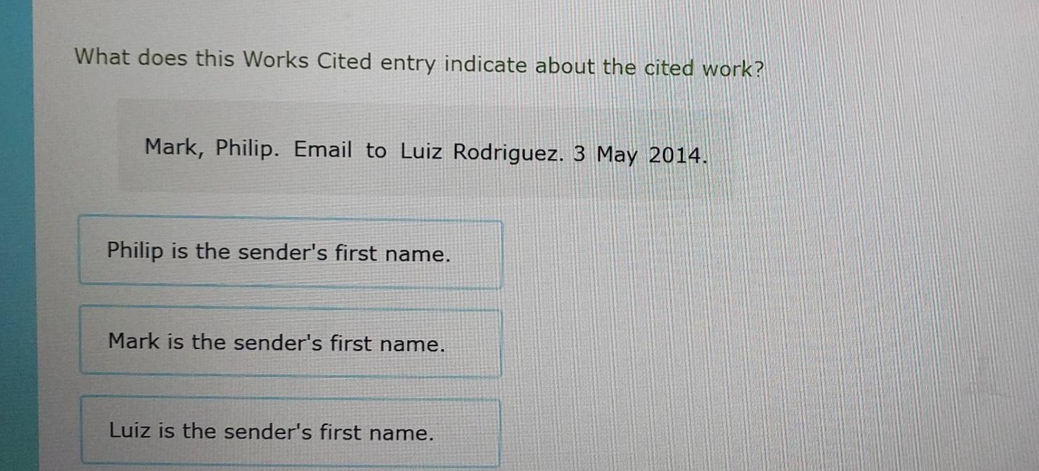 what does this works cited entry indicate about the cited work? mark, p…