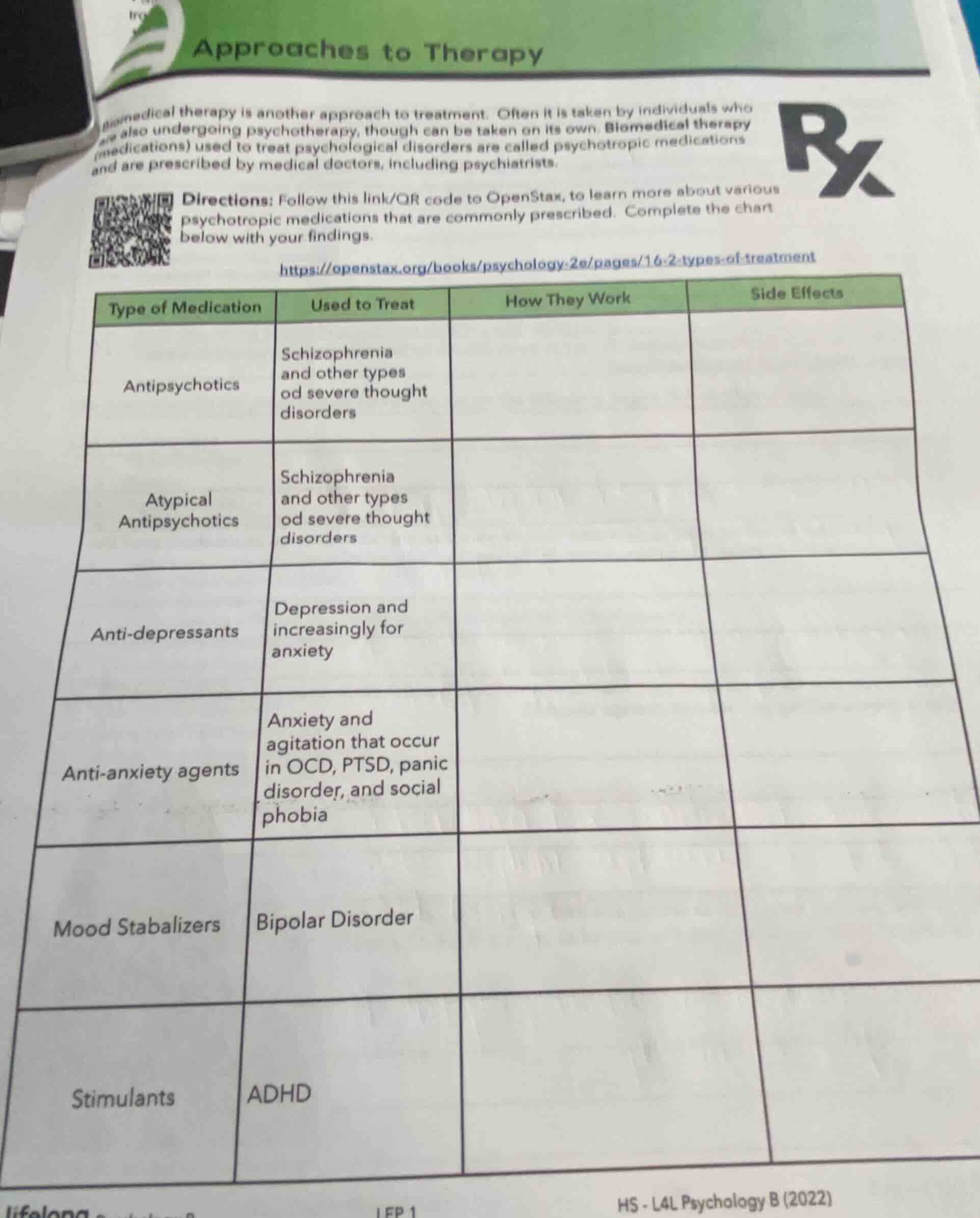 approaches to therapy biomedical therapy is another approach to treatme…