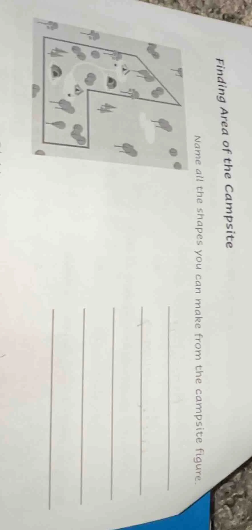 finding area of the campsite name all the shapes you can make from the …