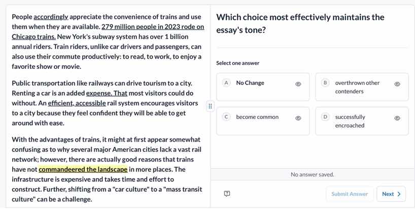 people accordingly appreciate the convenience of trains and use them wh…