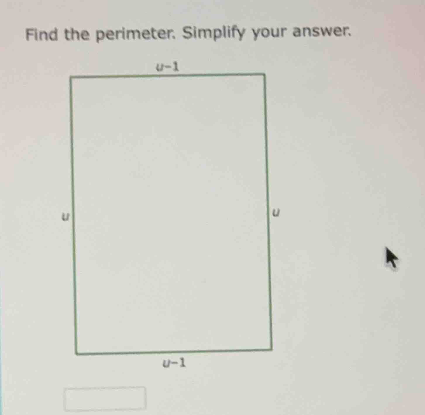 find the perimeter. simplify your answer.