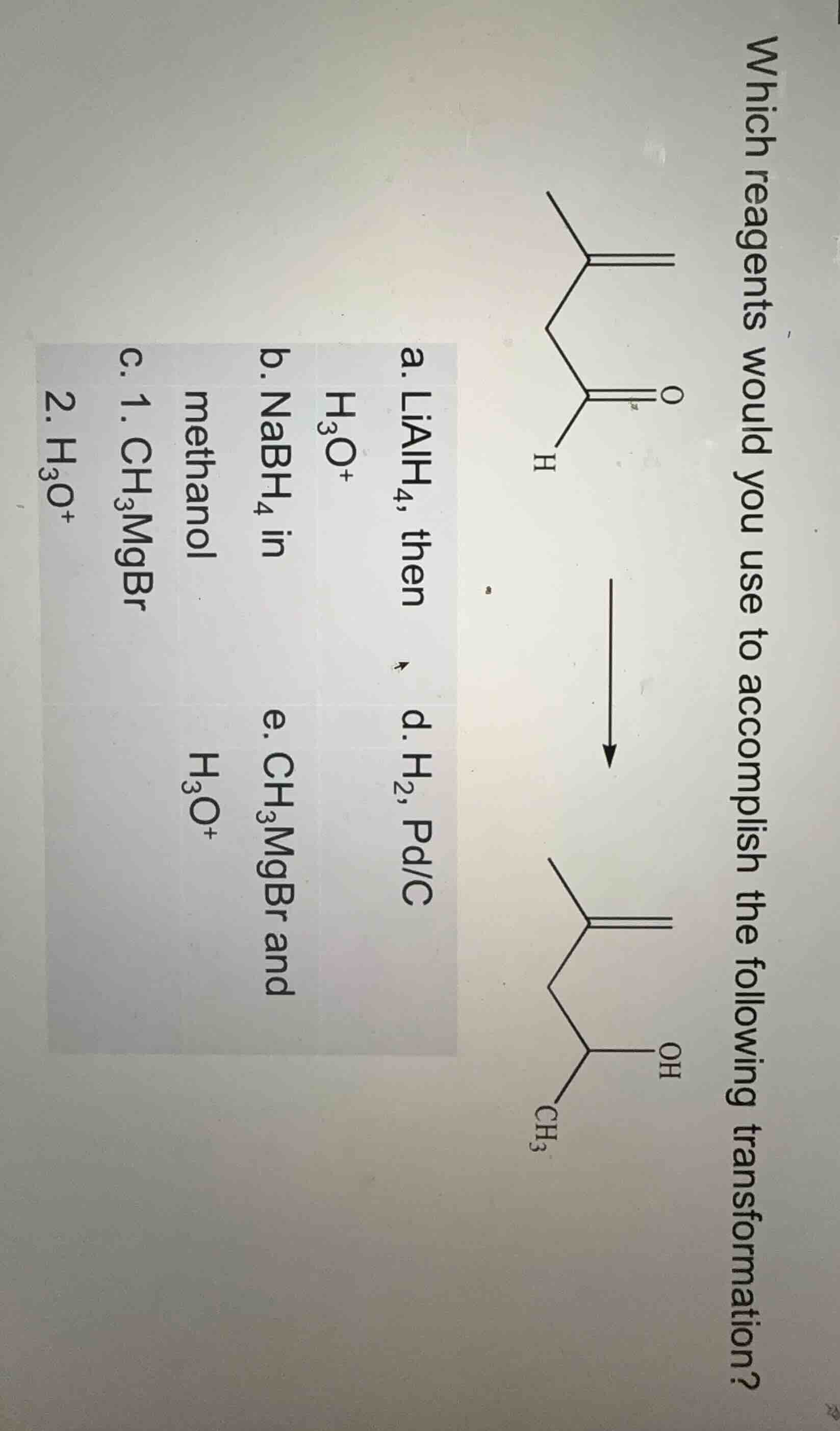 which reagents would you use to accomplish the following transformation…