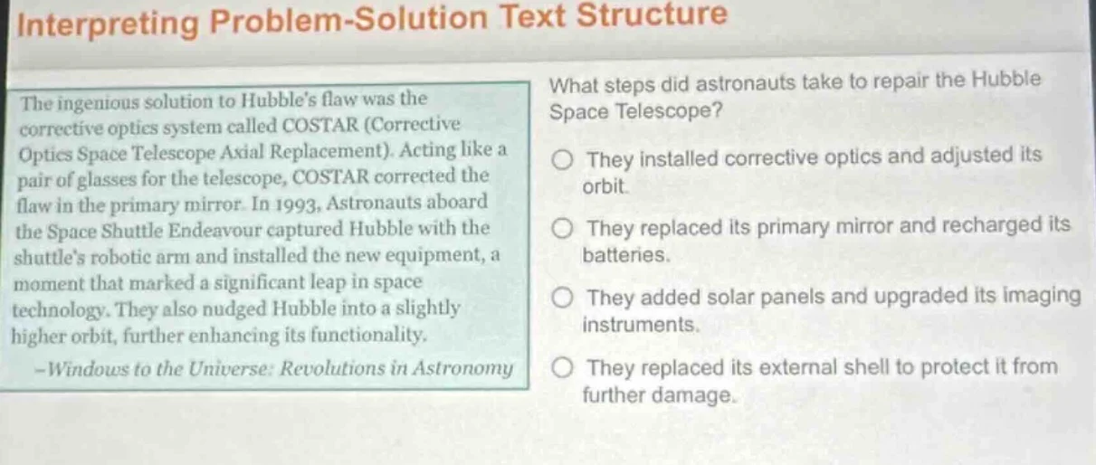 interpreting problem - solution text structure the ingenious solution t…