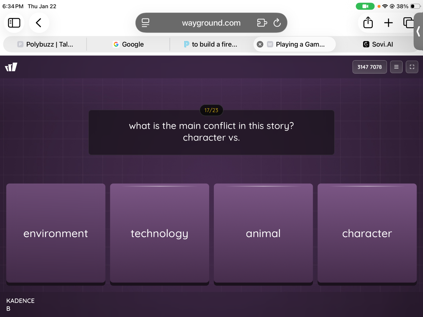 what is the main conflict in this story? character vs. environment tech…