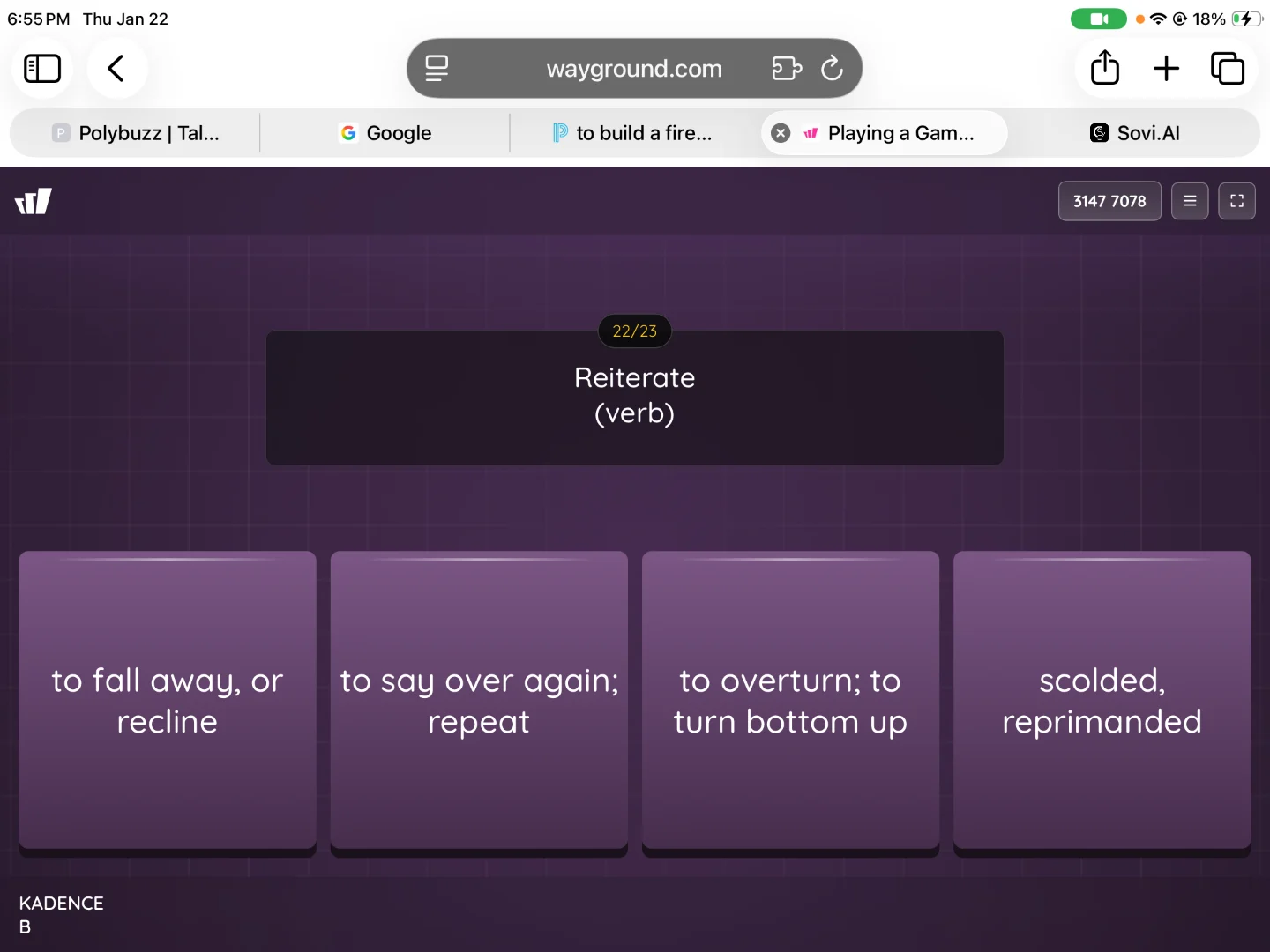 reiterate (verb) to fall away, or recline to say over again; repeat to …