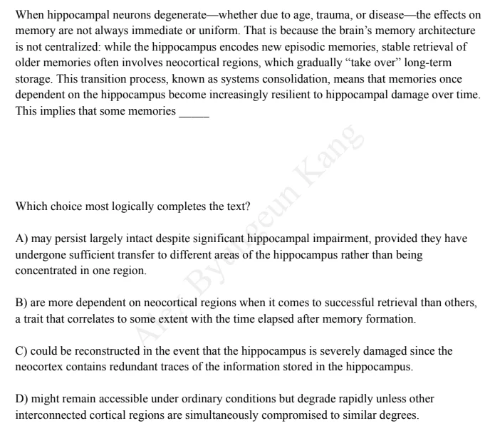 when hippocampal neurons degenerate—whether due to age, trauma, or dise…