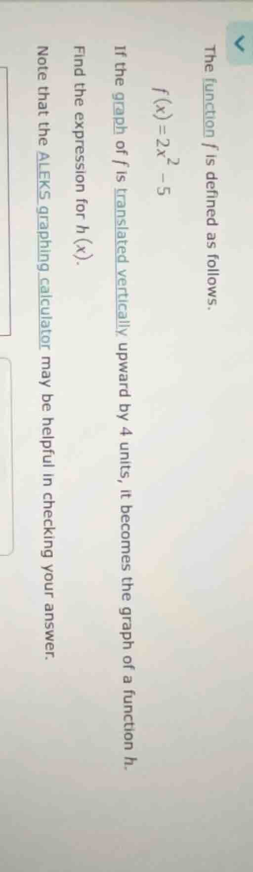 the function ( f ) is defined as follows. ( f(x) = 2x^2 - 5 ) if the gr…